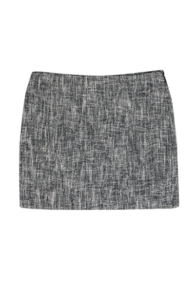 Current Boutique-Theory - Black & White Marbled Tweed Miniskirt Sz 2