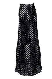 Current Boutique-Theory - Black & White Polka Dot Sleeveless Silk Shift Dress Sz 4