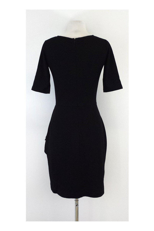 Current Boutique-Theory - Black Wool Peplum Dress Sz 6
