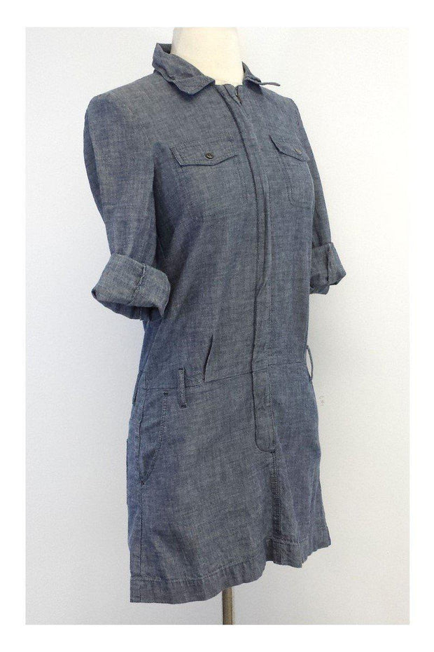 Current Boutique-Theory - Blue Chambray Cotton Shirt Dress Sz 0