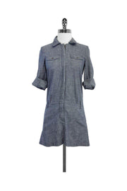 Current Boutique-Theory - Blue Chambray Cotton Shirt Dress Sz 0