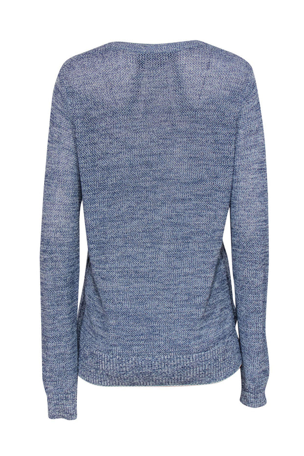 Current Boutique-Theory - Blue Marbled Pullover Sweater Sz M