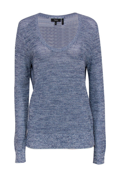 Current Boutique-Theory - Blue Marbled Pullover Sweater Sz M
