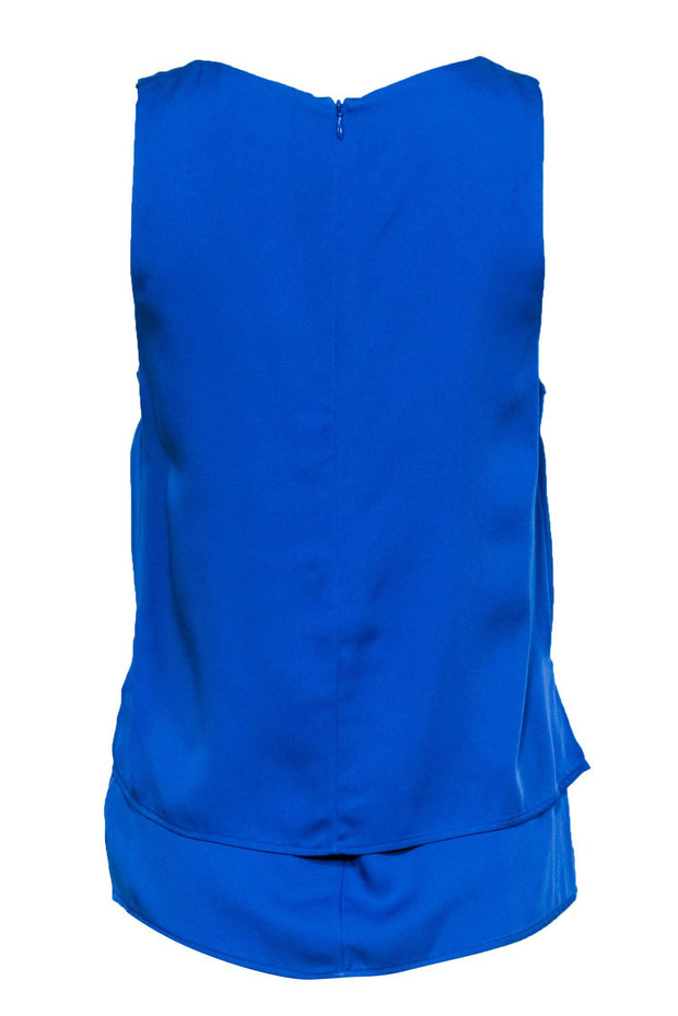 Current Boutique-Theory - Bright Blue Silk Layered Tank Sz S
