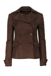 Current Boutique-Theory - Brown Double Breasted Peacoat Sz 6