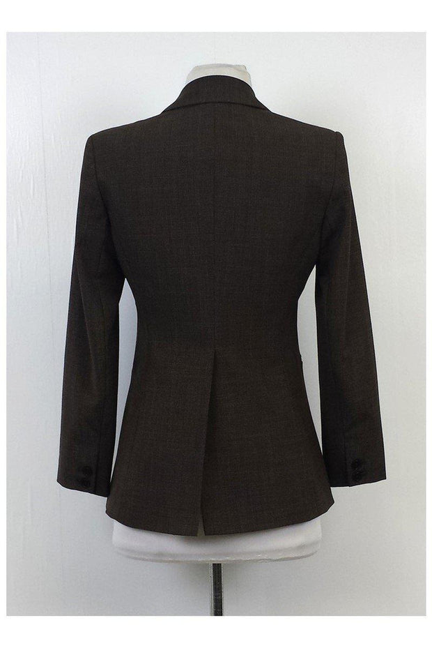 Current Boutique-Theory - Brown Printed Wool Blend Blazer Sz 2
