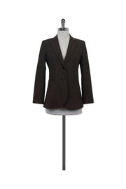 Current Boutique-Theory - Brown Printed Wool Blend Blazer Sz 2
