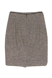 Current Boutique-Theory - Brown Wool Houndstooth Pencil Skirt Sz 8