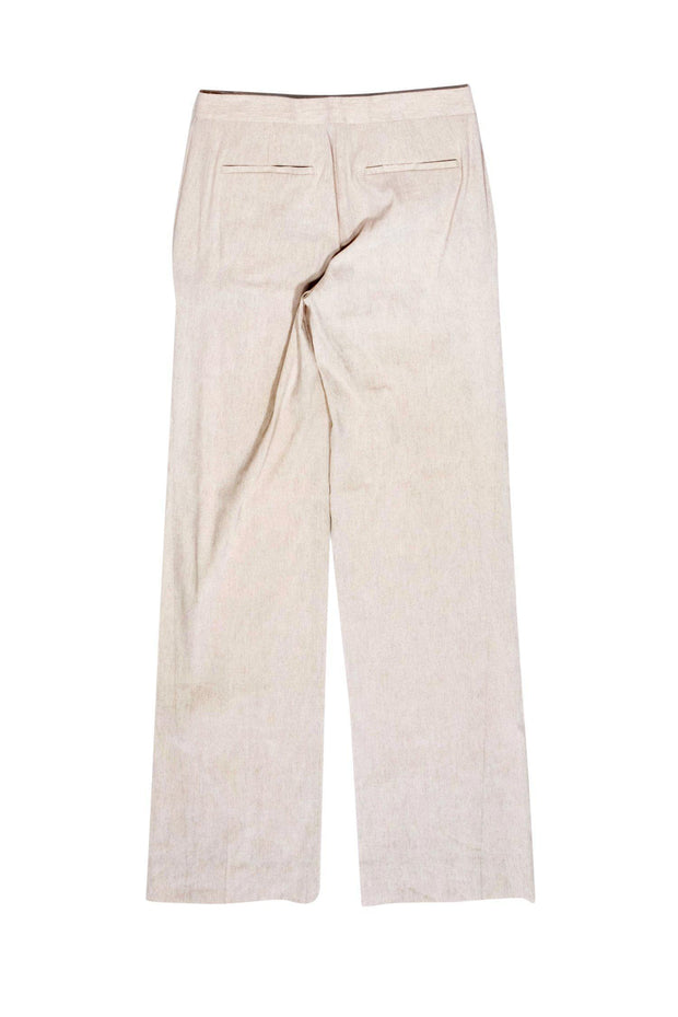 Current Boutique-Theory - Cream Wide Leg Button-Up Trousers Sz 4