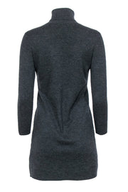 Current Boutique-Theory - Dark Charcoal Wool Knit Turtleneck Sweater Dress Sz M