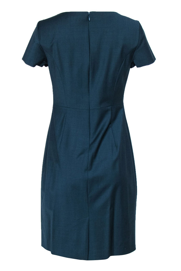 Current Boutique-Theory - Deep Teal Shift Dress w/ Short Sleeves Sz 6