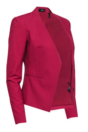 Current Boutique-Theory - Fuchsia Open Front Faux Pocket Blazer