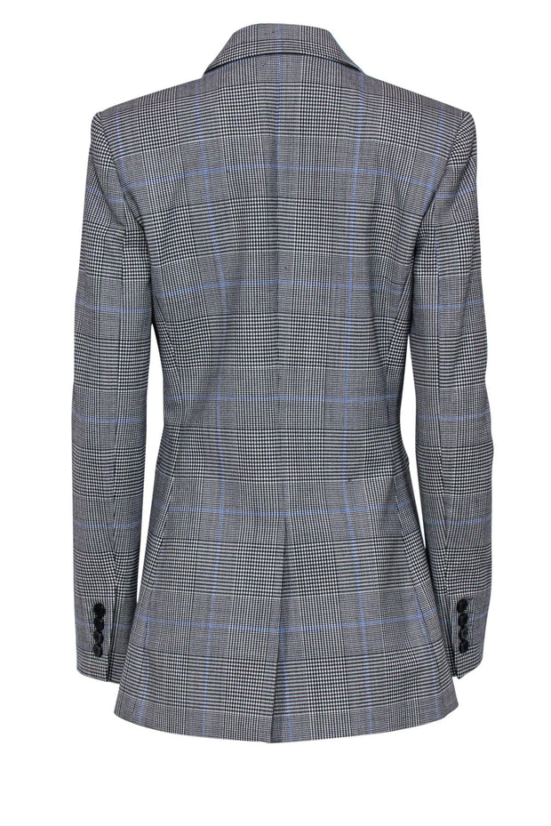 Current Boutique-Theory - Gray Glen Plaid Double Breasted Blazer Sz 6