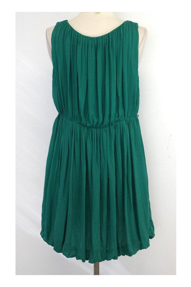 Current Boutique-Theory - Green Silk Sleeveless Dress Sz 2
