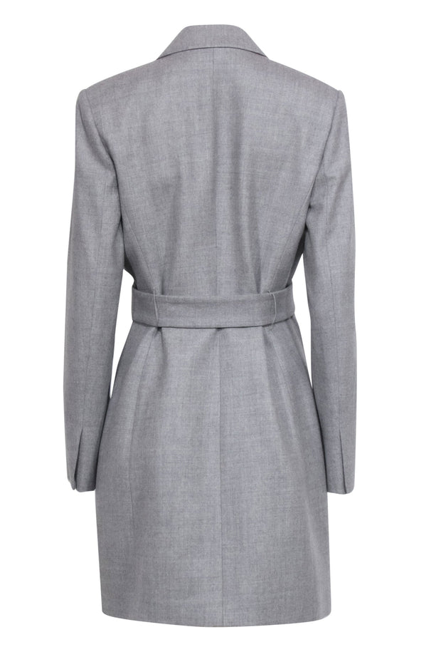 Current Boutique-Theory - Grey Belted Blazer Wool Dress Sz 10
