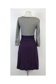 Current Boutique-Theory - Grey & Purple Long Sleeve Dress Sz M