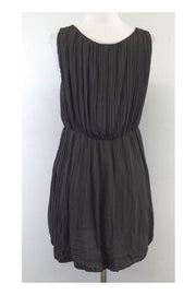 Current Boutique-Theory - Grey Silk Gathered Sleeveless Dress Sz 4