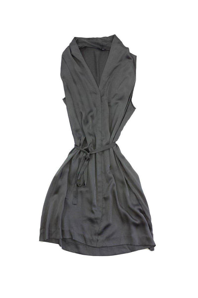 Current Boutique-Theory - Grey Silk Sleeveless Dress Sz 12