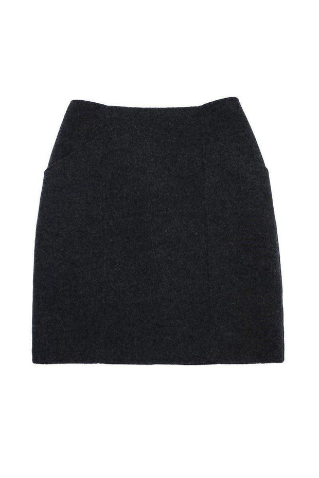 Current Boutique-Theory - Grey Wool A-line Fitted Skirt Sz 10