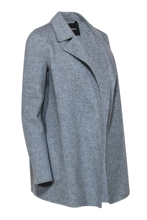 Current Boutique-Theory - Grey Wool Blend Open Coat Sz P
