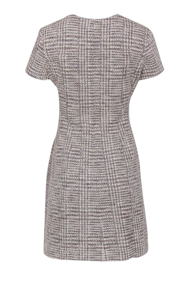 Current Boutique-Theory - Ivory Tweed Short Sleeve Fit & Flare Dress Sz 4