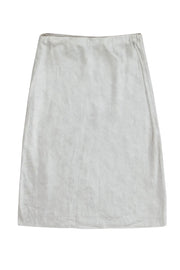 Current Boutique-Theory - Light Grey Satin Midi Skirt Sz S
