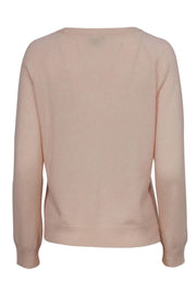 Current Boutique-Theory - Light Pink Waffle Knit Cashmere Sweater Sz M
