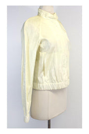 Current Boutique-Theory - Light Yellow Coated Linen Jacket Sz S