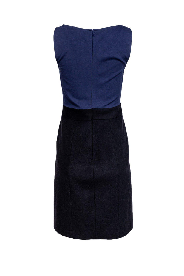 Current Boutique-Theory - Navy A-Line Dress w/ Black Wool Skirt Sz 4