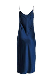 Current Boutique-Theory - Navy Blue Satin Maxi Slip Dress Sz 00