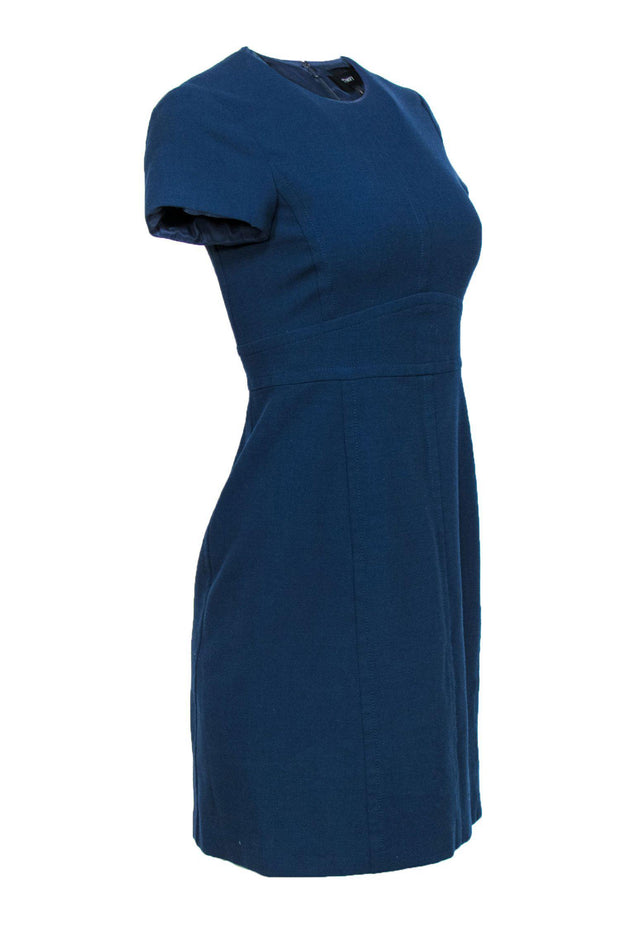 Current Boutique-Theory - Navy Blue Sheath Dress w/ Cap Sleeves Sz 4