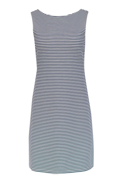 Current Boutique-Theory - Navy & White Striped Sleeveless Shift Dress Sz S