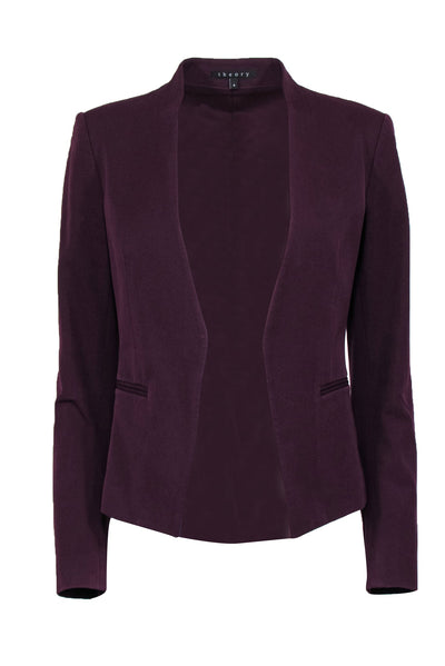 Current Boutique-Theory - Plum Open Front Blazer Sz 4