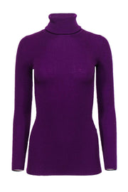 Current Boutique-Theory - Purple Ribbed Knit Turtleneck Sweater Sz P