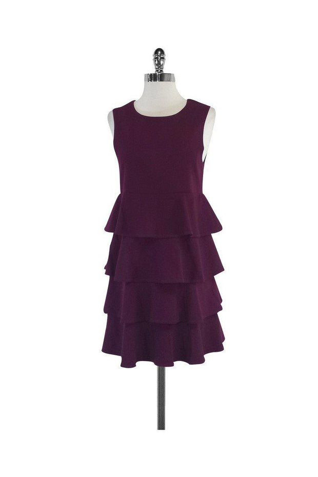 Current Boutique-Theory - Purple Sleeveless Tiered Dress Sz S