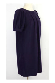 Current Boutique-Theory - Purple Wool Short Sleeve Dress Sz P