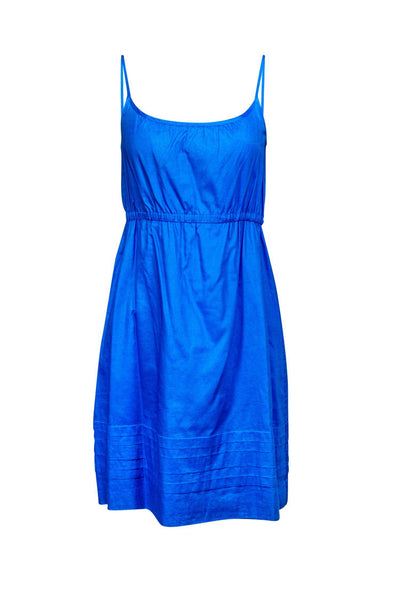 Current Boutique-Theory - Spaghetti Strap Blue Dress w/ Tiered Hem Sz S