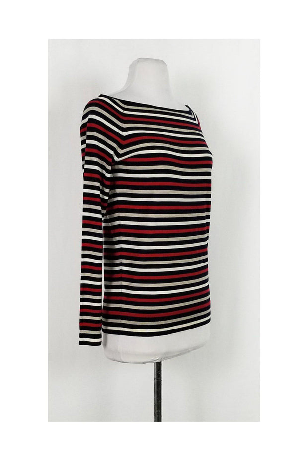 Current Boutique-Theory - Striped Boat Neck Sweater Sz S