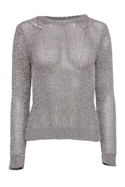 Current Boutique-Theory - Taupe Loose Knit Sweater Sz M