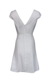 Current Boutique-Theory - White Linen Fit & Flare Dress Sz 8