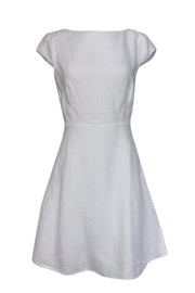 Current Boutique-Theory - White Linen Fit & Flare Dress Sz 8