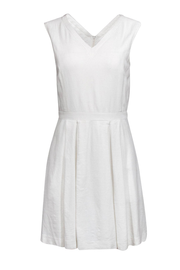 Current Boutique-Theory - White Sleeveless Fit & Flare Dress Sz 8