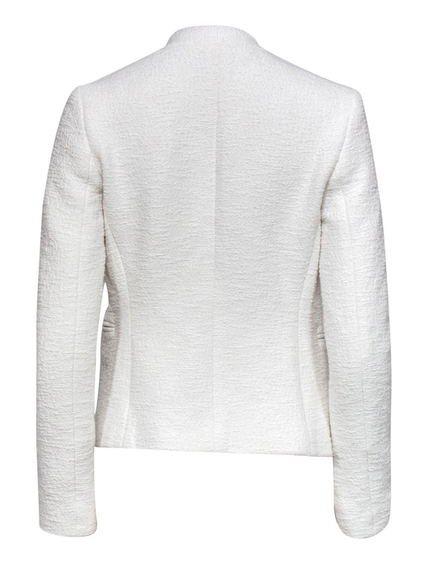 Current Boutique-Theory - White Textured Open Front Blazer Sz 0
