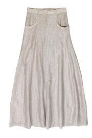 Current Boutique-Theyskens' Theory - Beige Linen Blend Maxi Skirt Sz 2