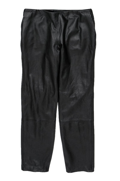Current Boutique-Theyskens' Theory - Black Lamb Leather Skinny Pants Sz 8