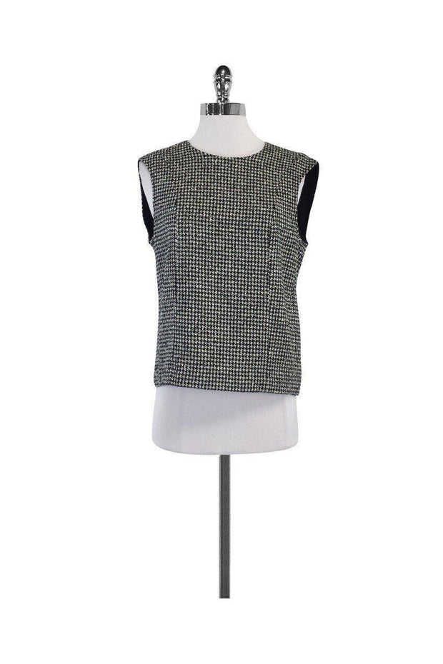Current Boutique-Theyskens' Theory - Black & White Wool Houndstooth Tank Sz M
