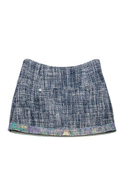 Current Boutique-Theyskens' Theory - Blue Tweed & Iridescent Skirt Sz 4