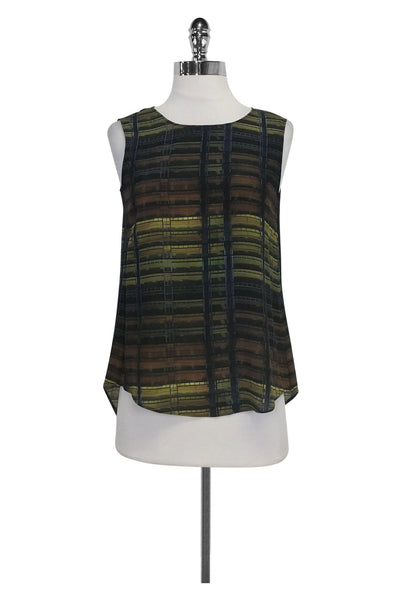 Current Boutique-Theyskens' Theory - Green Printed Tank Top Sz P