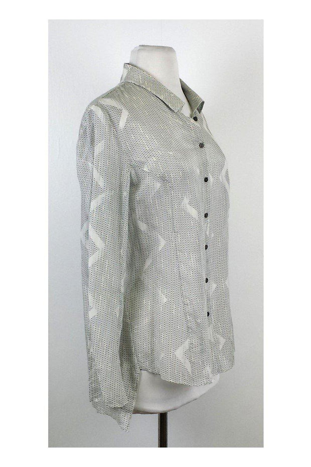 Current Boutique-Theyskens' Theory - Multicolor Geo Print Cotton & Silk Shirt Sz M