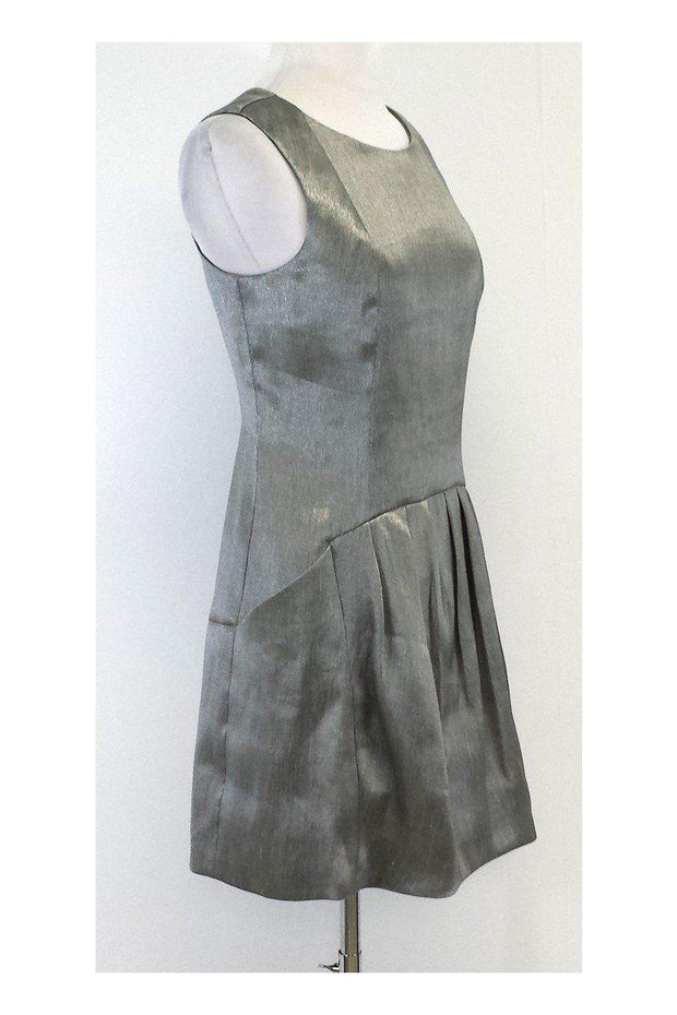 Current Boutique-Theyskens' Theory - Silver Dilliam Pleated Dress Sz 2